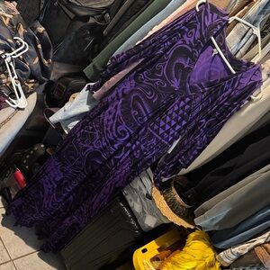 Wahine Toa Maxi Dress Purple & Black